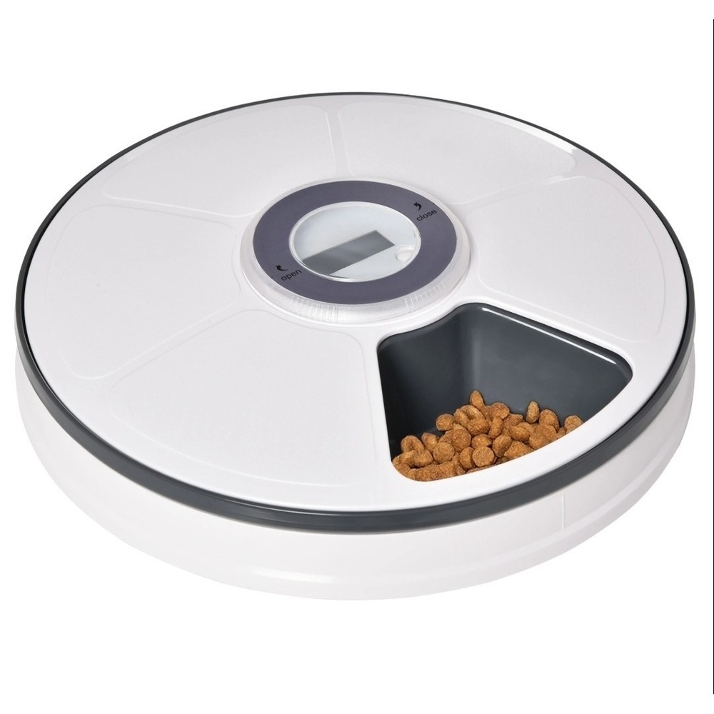 PawHut Automatic Pet Feeder 6 Meal Digital Timer Cat Dog Food Dispenser D08-027